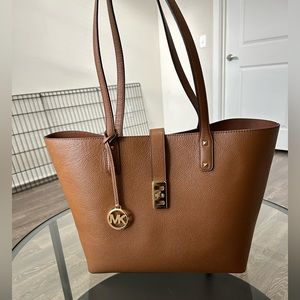 Michael Kors camel saffiano leather tote